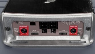 The back on an amplifier